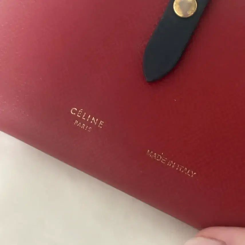 [BUNJANG] Celine Red Snap Button Wallet / 셀린느 레드 반지갑 스냅 버튼