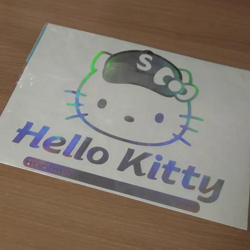 [BUNJANG] Vintage Hello Kitty 2000 Hologram Large Sticker / 고전 키티 2000년도 홀로그램 대형스티커 차량 스티커 거울 스티커
