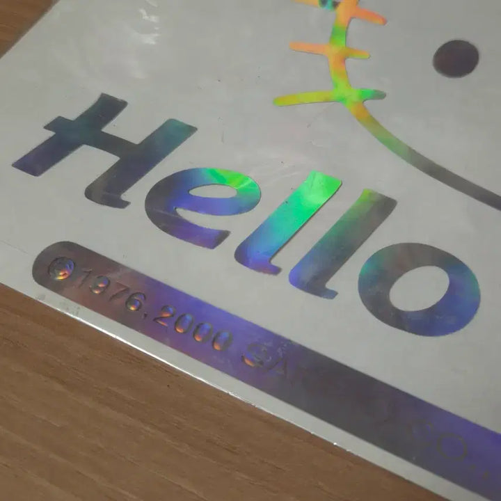 [BUNJANG] Vintage Hello Kitty 2000 Hologram Large Sticker / 고전 키티 2000년도 홀로그램 대형스티커 차량 스티커 거울 스티커