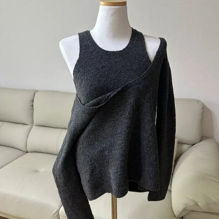 [BUNJANG] H&amp;M Off-Shoulder Knit Top Set / [2회착용]H&amp;M오프숄더니트 나시세트(원가 49,900)