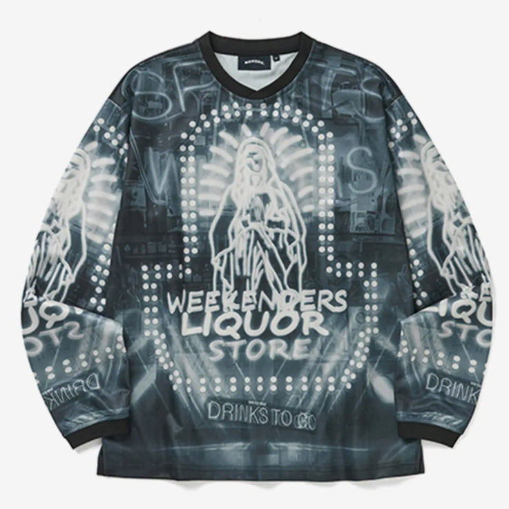 [BUNJANG] Weeekly Neon Sign Jersey Black / 위캔더스 네온 사인 져지 블랙 팝니다.