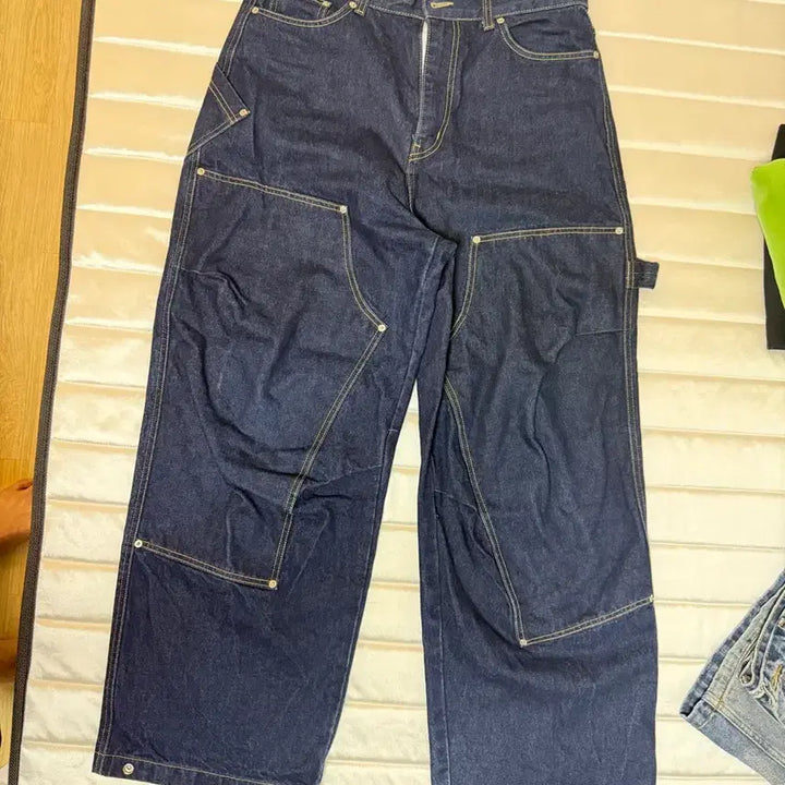 [BUNJANG] 9999 Archive Double Knee Denim Pants / 2)9999아카이브 더블니 데님 팬츠