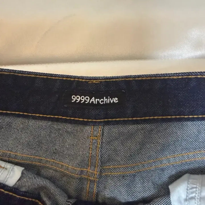 [BUNJANG] 9999 Archive Double Knee Denim Pants / 2)9999아카이브 더블니 데님 팬츠
