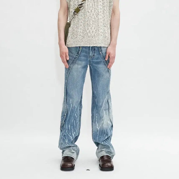 [BUNJANG] Andersson Bell Matthew Curve Jeans (Washed Blue) / 앤더슨벨 메튜 커브 진 apa499m(WASHED BLUE)