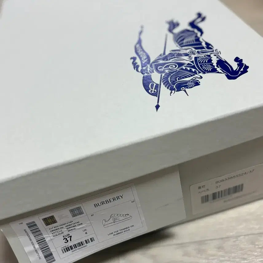 [BUNJANG] Burberry White Low-Top Trainers Sneakers Size 37 / 버버리 운동화