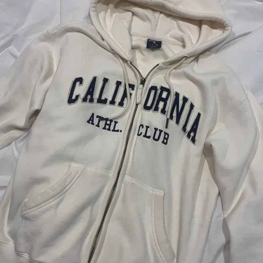 [BUNJANG] Who.A.U California Hoodie Ivory S / 후아유 캘리포니아 후드집업 아이보리S/새상품