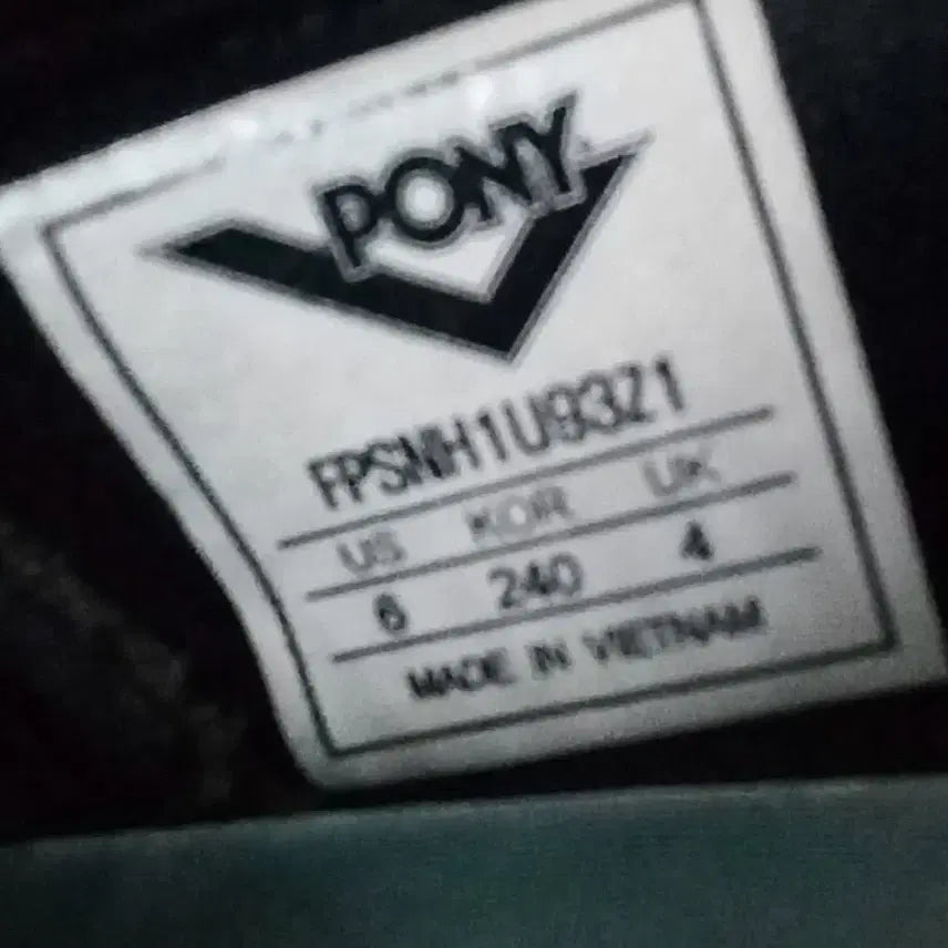 [BUNJANG] PONY Slip-on Sneakers Black 240mm / PONY 슬립온 블랙 240mm