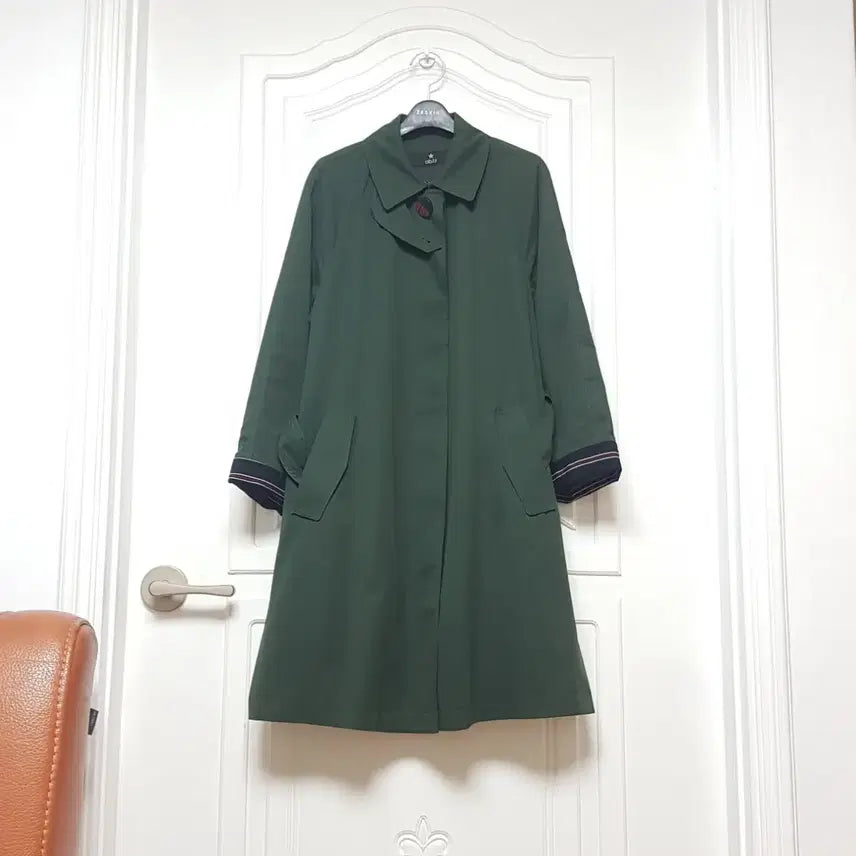 [BUNJANG] ab.f.z Green Trench Coat / ab.f.z 맥카라 그린 트렌치코트 프리사이즈 봄가을 간절기 아우터