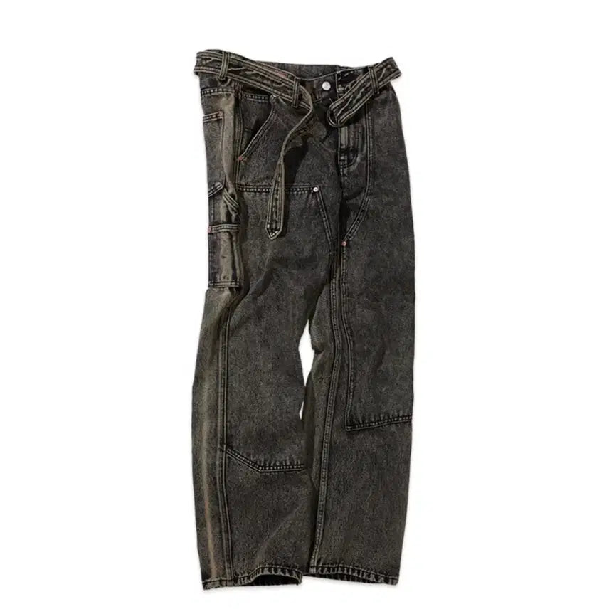 [BUNJANG] Andersson Bell Carpenter Jeans (Yellow Beige) / 앤더슨벨 오버다이 컬러 카펜터 진 apa498m(YELLOW BEIGE)