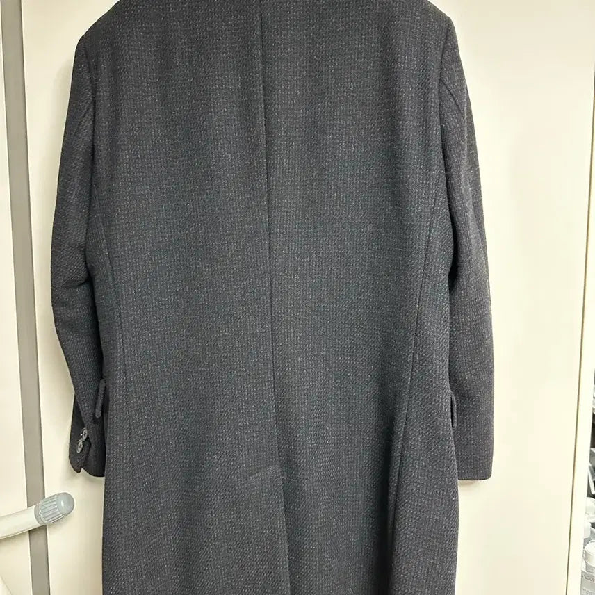 [BUNJANG] Hugo Boss Wool Chesterfield Coat with Leather Collar (42R) / 휴고보스 카라 가죽 배색 체스터필드 울 코트 (42R)