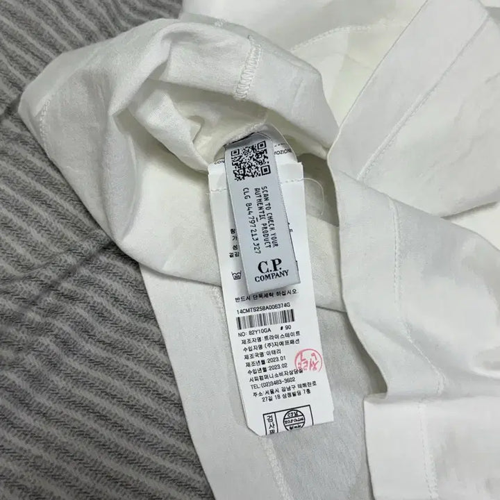 [BUNJANG] CP Company White Long Sleeve Shirt (XXL) / CP컴퍼니 화이트 긴팔 롱슬리브 새상품(XXL)