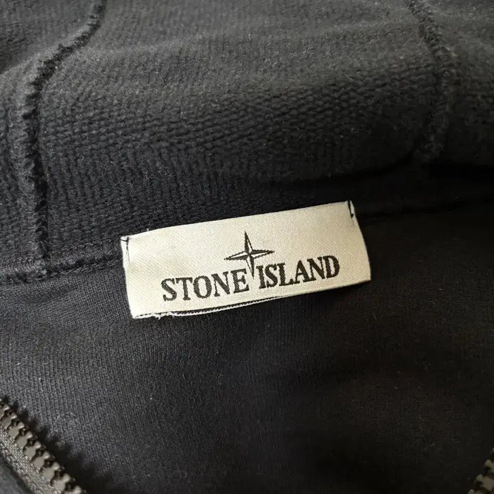 [BUNJANG] Stone Island Hooded Zip-Up Black / [XL] 스톤아일랜드 후드집업 블랙