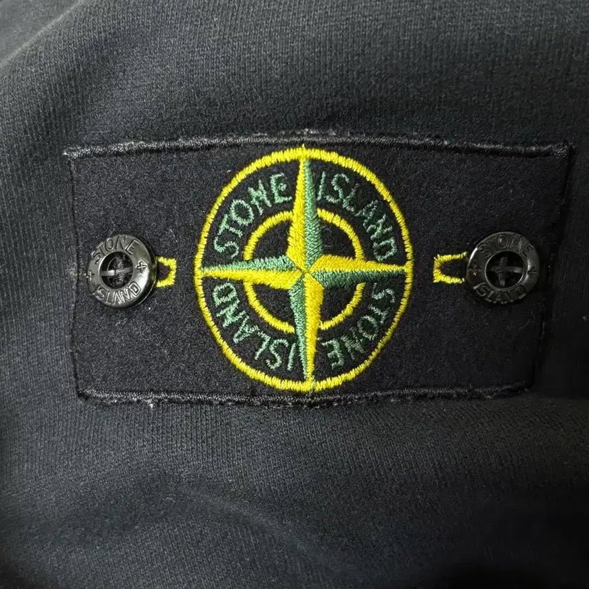[BUNJANG] Stone Island Hooded Zip-Up Black / [XL] 스톤아일랜드 후드집업 블랙
