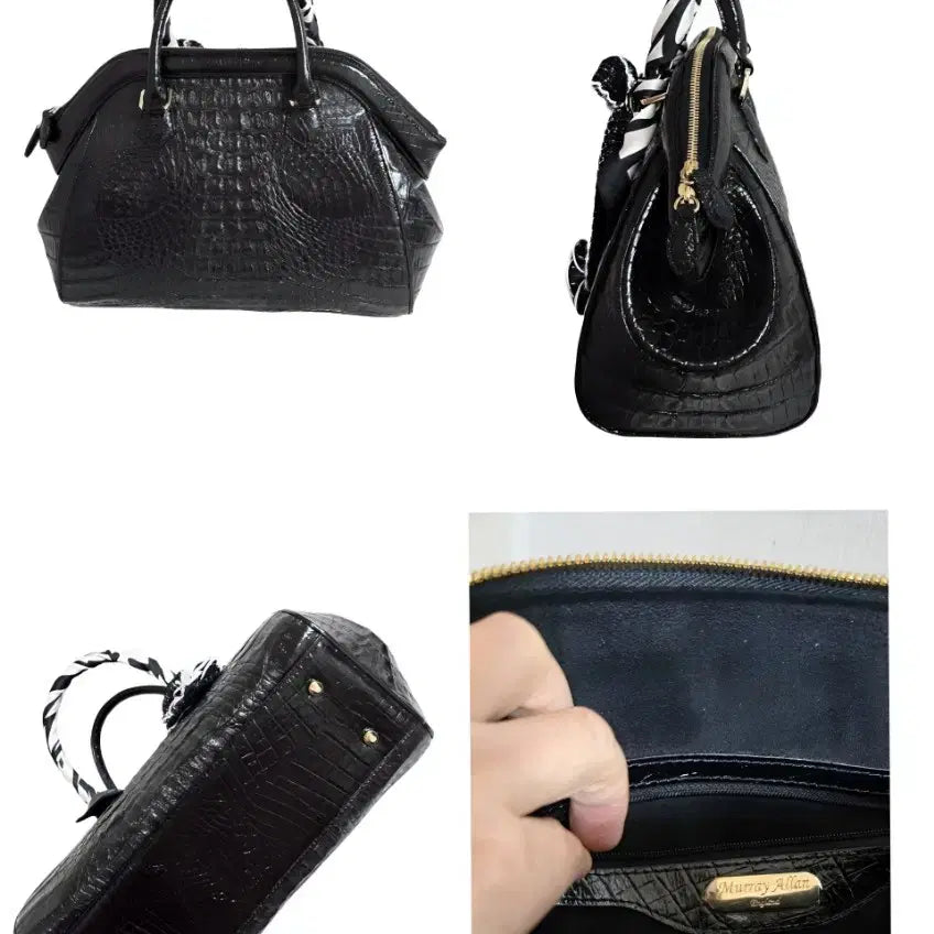 [BUNJANG] Murray Allen Genuine Crocodile Leather Medium Tote Bag / 머레이알렌 악어토드백