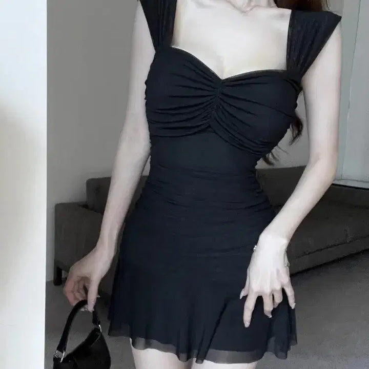 [BUNJANG] Hazel Black Mini Dress / [새상품/*빠른발송*] 헤이즐 블랙 미니드레스 섹시 파티룩 원피스