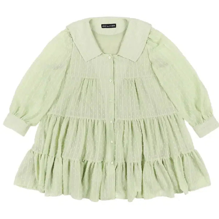 [BUNJANG] Dew E Dew E Sheer Ruffle Mini Dress / 듀이듀이 원피스 캉캉 쉬폰 원피스 블랙 원피스