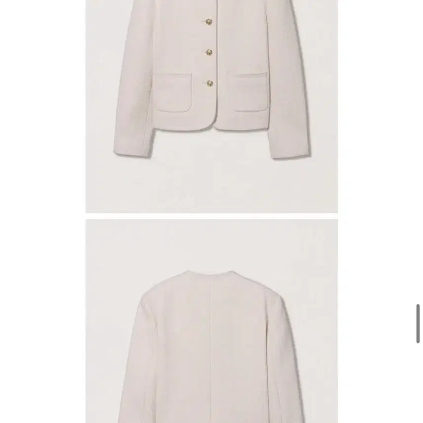 [BUNJANG] Dunst Classic Tweed Jacket Cream White S / 던스트 클래식 트위드자켓 크림화이트 S
