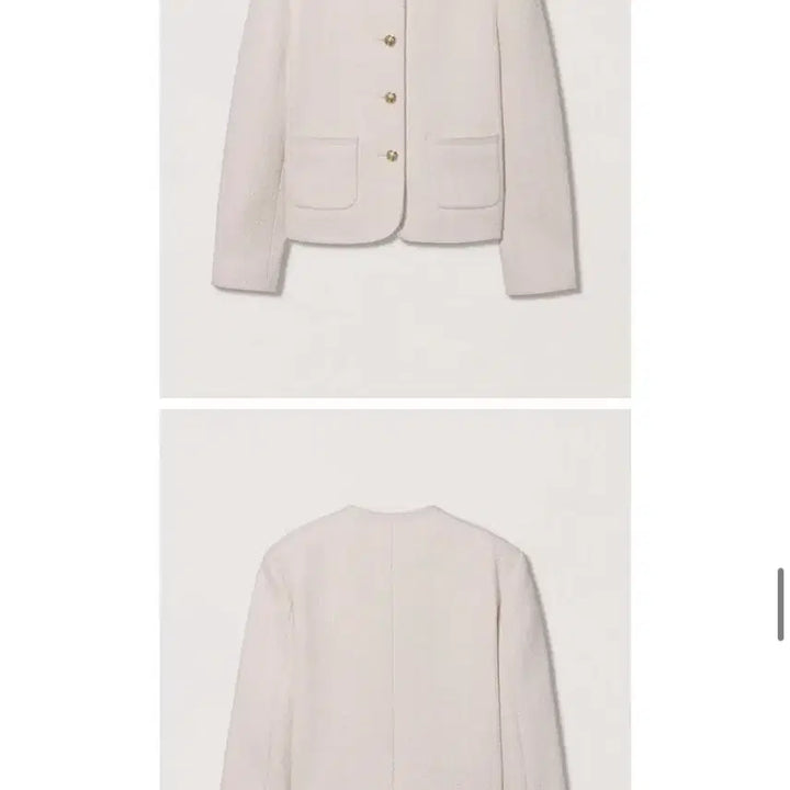 [BUNJANG] Dunst Classic Tweed Jacket Cream White S / 던스트 클래식 트위드자켓 크림화이트 S