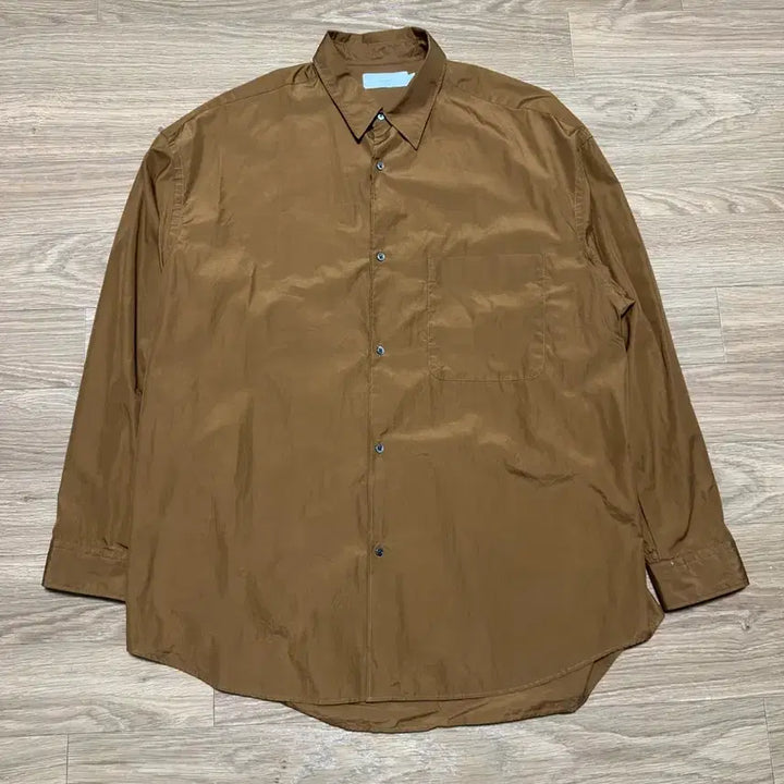 [BUNJANG] Graphpaper Poplin Brown Shirt - Size F / 그라프페이퍼 포플린 브라운 셔츠 F 사이즈 판매합니다.