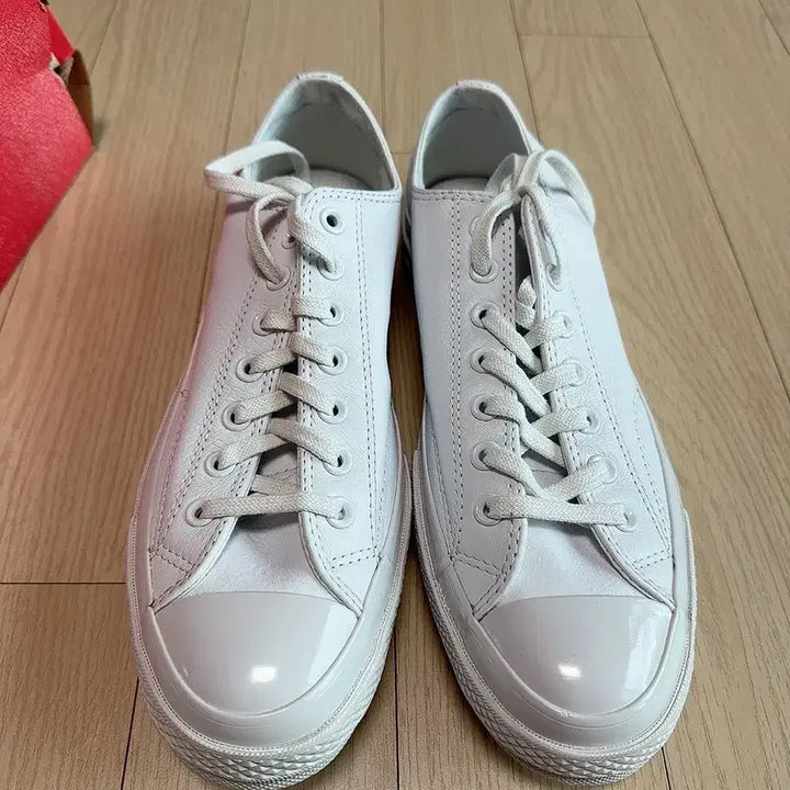 [BUNJANG] Converse Chuck Taylor White Leather Sneakers (280) / [280] 컨버스 척테일러 화이트 레더 280
