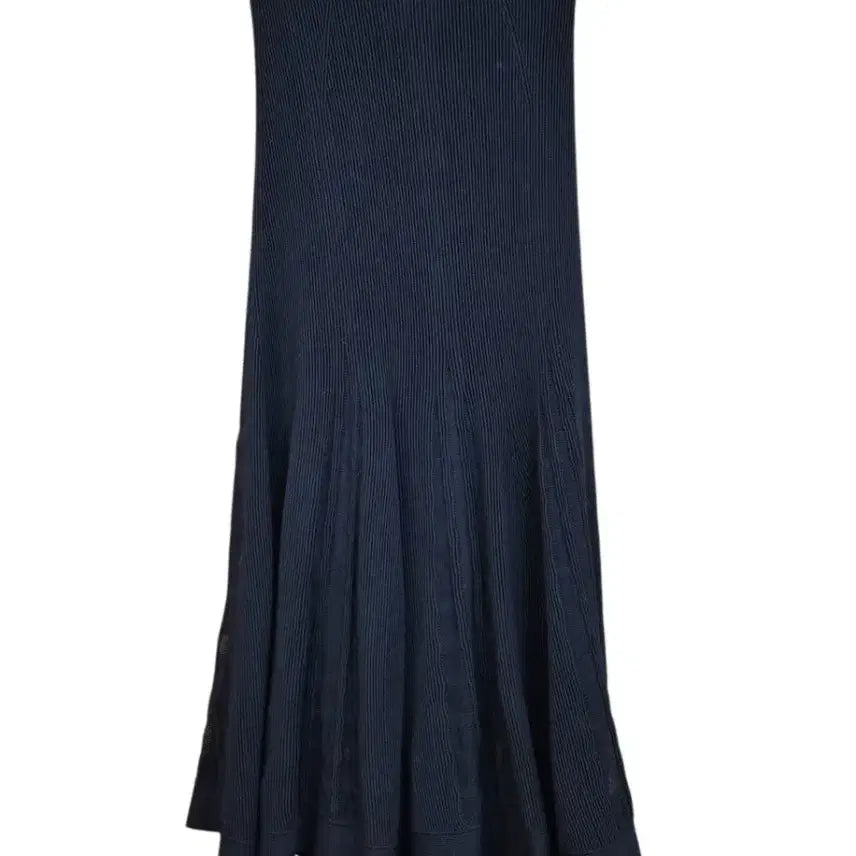 [BUNJANG] MICHAA Black Knit Flare Long Skirt / 미샤(MICHAA) 니트 플레어 롱스커트 블랙(5),6