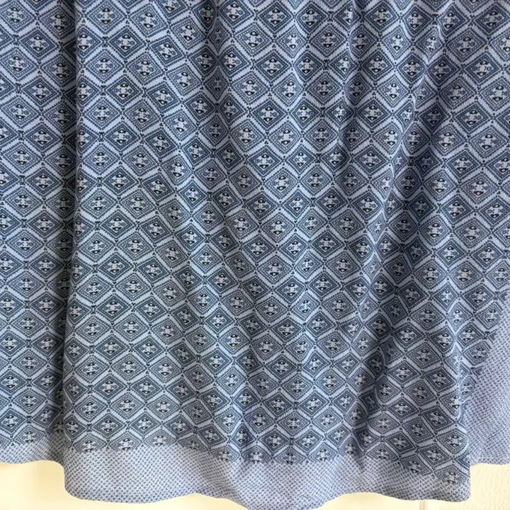 [BUNJANG] Vintage Blue Viscose Summer Blouse / (일본 수입 빈티지)나시 블라우스 셔츠 블루 비스코스 여름