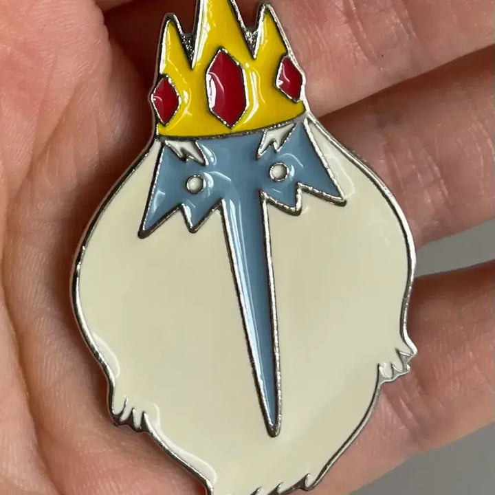 [BUNJANG] Adventure Time Ice King Metal Badge / 어드벤처 타임 아이스킹 메탈 뱃지
