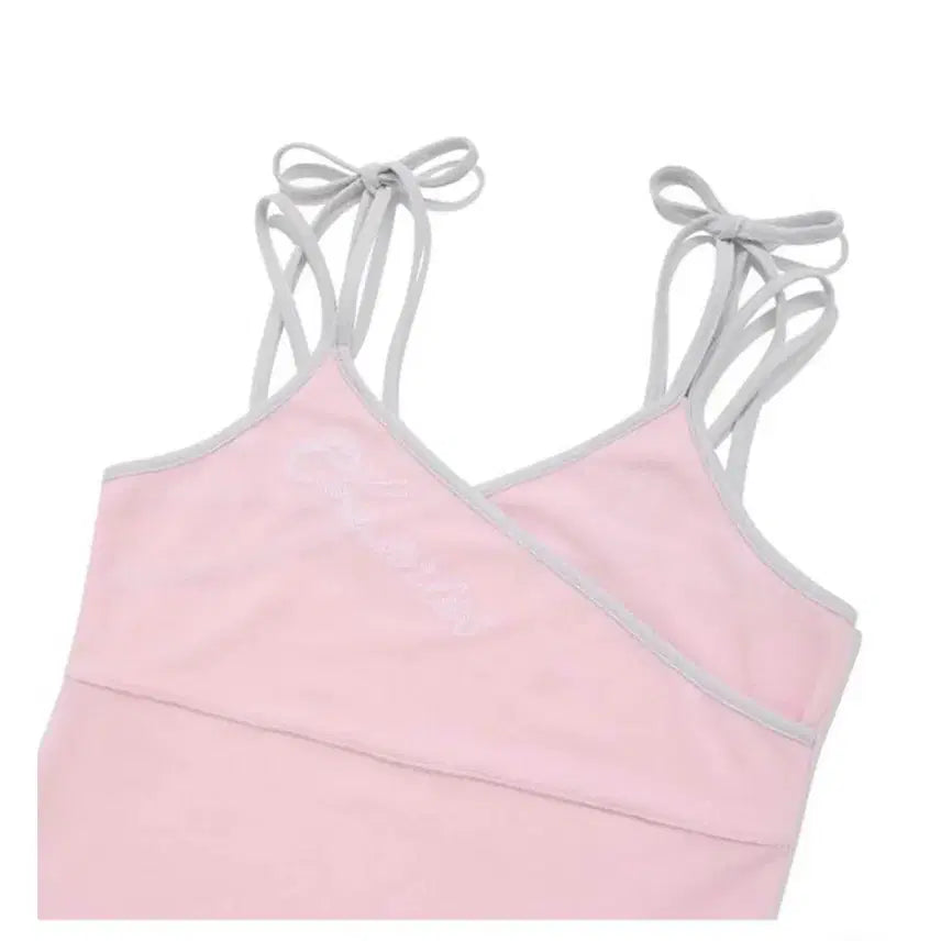 [BUNJANG] Kirsh Ribbon Point Terry Sleeveless Top / 키르시 리본 포인트 테리 나시