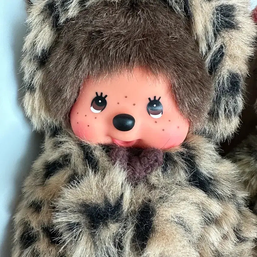 [BUNJANG] Monchhichi Leopard Print Cape Standard S Size / (마지막할인!!) 호피 레오파드 망토 몬치치 새상품
