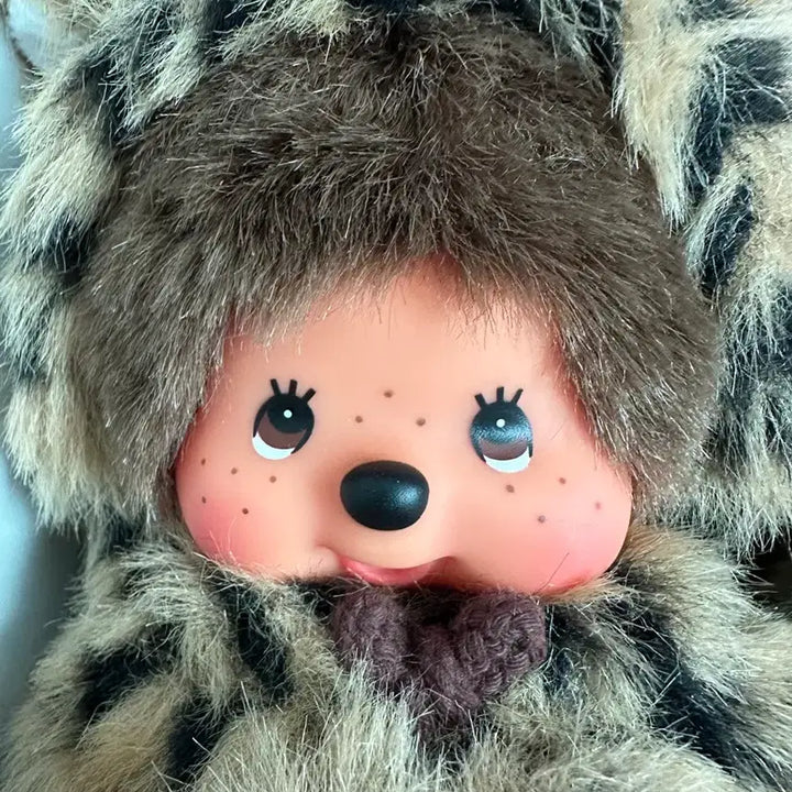 [BUNJANG] Monchhichi Leopard Print Cape Standard S Size / (마지막할인!!) 호피 레오파드 망토 몬치치 새상품