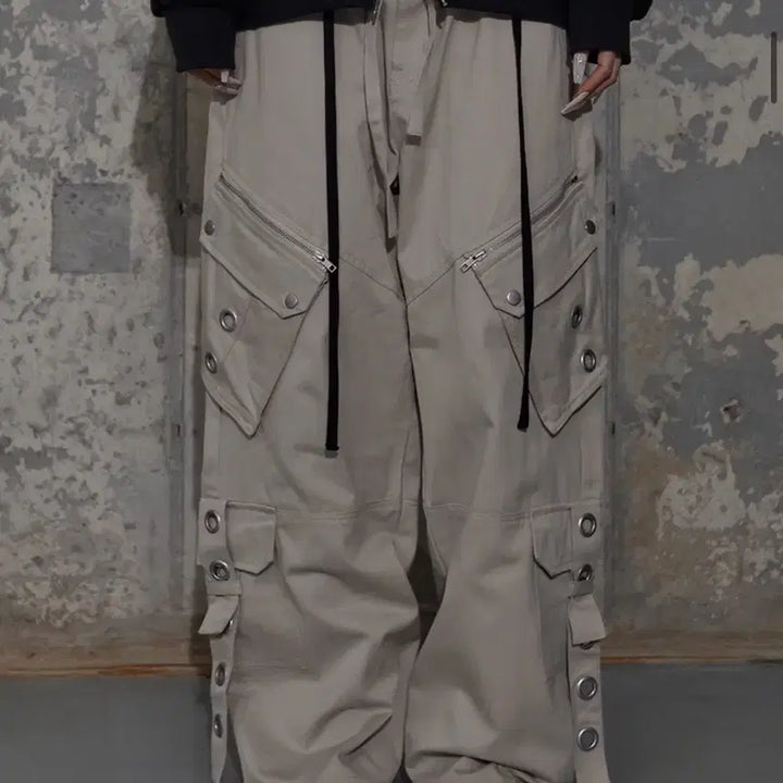 [BUNJANG] Musinsa Fancyclub Beige Cargo Pants / 무신사 팬시클럽 베이지 카고 팬츠