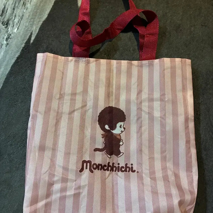 [BUNJANG] Monchhichi Pink Tote Bag / 몬치치 가챠가방 토트백 핑크 파우치