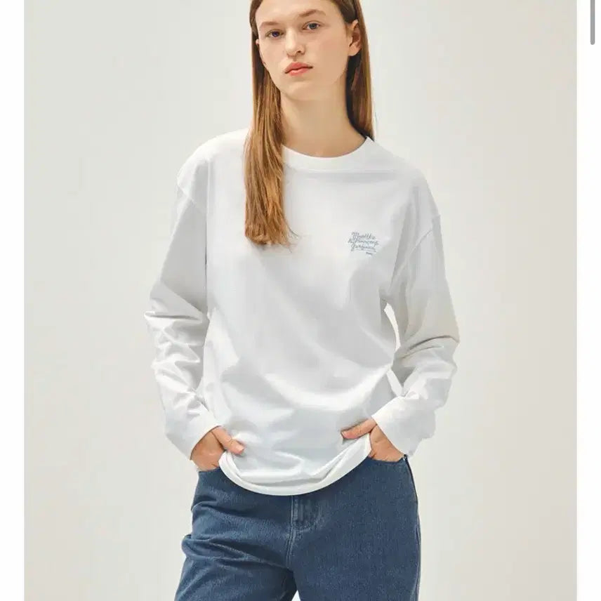[BUNJANG] Marithe Francois Girbaud Logo Long Sleeve Shirt / 마리떼 프랑소와 저버 로고 롱슬리브