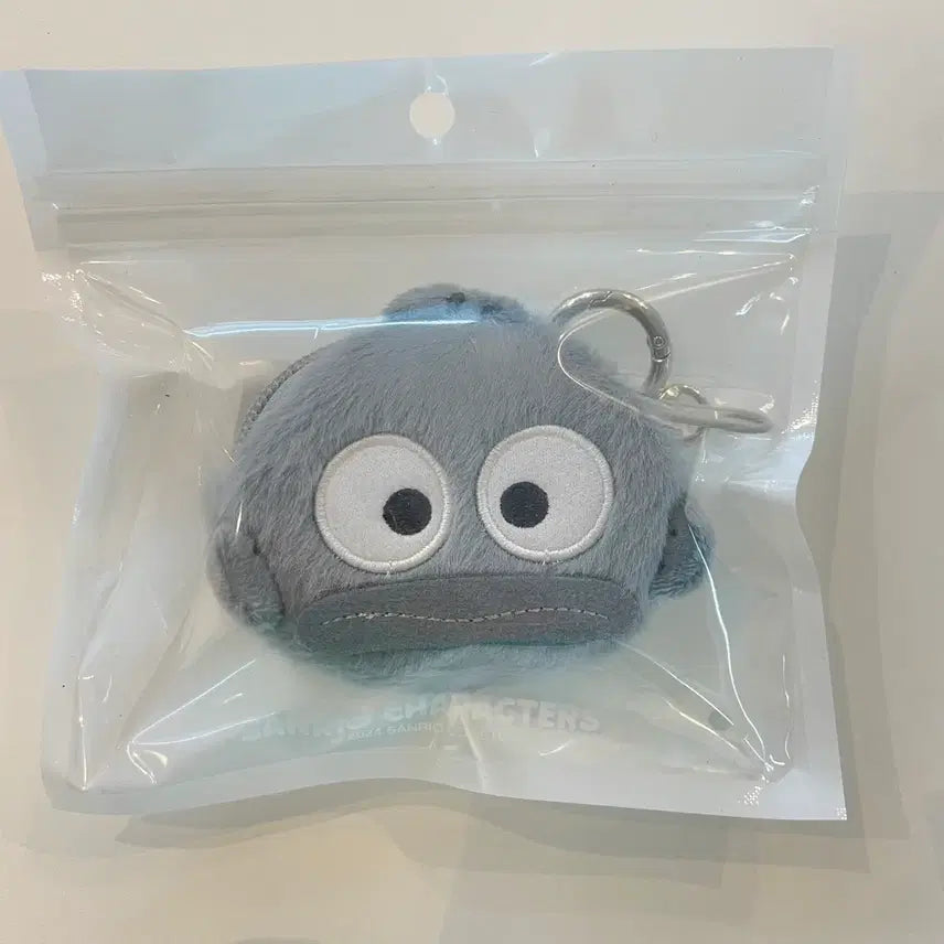 [BUNJANG] Sanrio Hangyodon Monotone Gray Mini Pouch Keyring / 새상품) 산리오 정품 한교동 모노톤 그레이 미니파우치 키링 에어팟 파우치