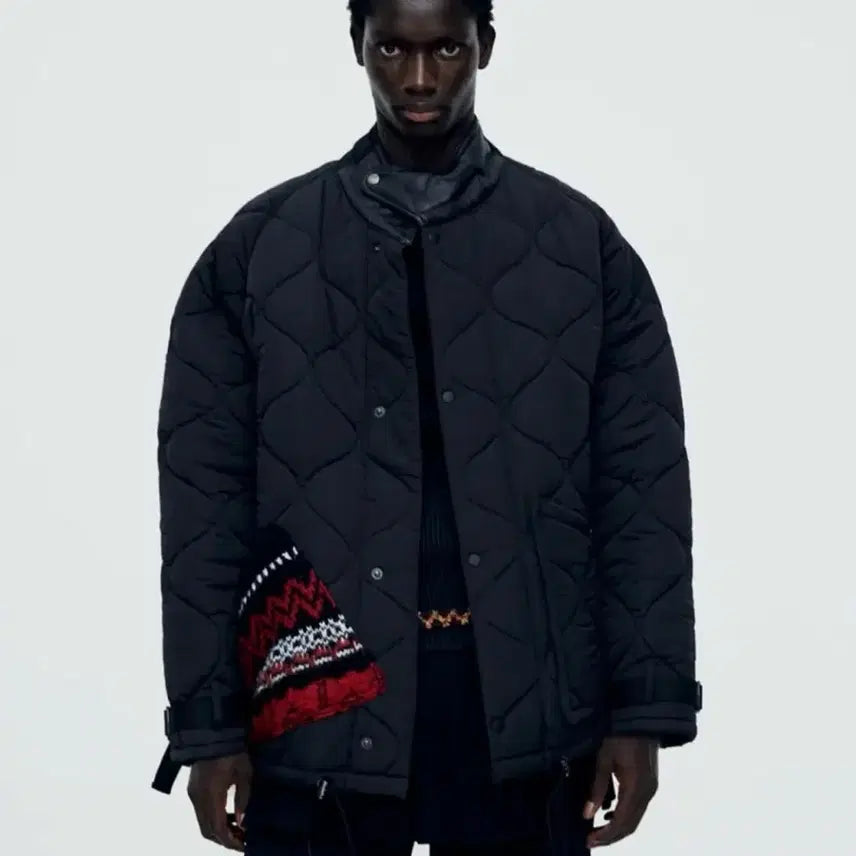 [BUNJANG] Andersson Bell Nordic Knitted Pocket Quilted Jumper / 앤더슨벨 노르딕 니티드 포켓 퀼티드 점퍼