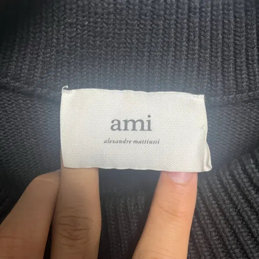 [BUNJANG] AMI Intarsia Big Heart Sweater M / 아미 인타르시아 빅하트 m