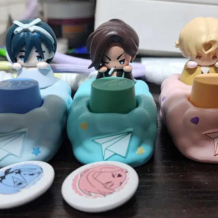 [BUNJANG] A STE Decorra Keycap SuA, JiU, Siyeon Keycap Keyring Bundle Set / 에이스테 데코라 키캡 수아,현아,루카 키캡키링 일괄