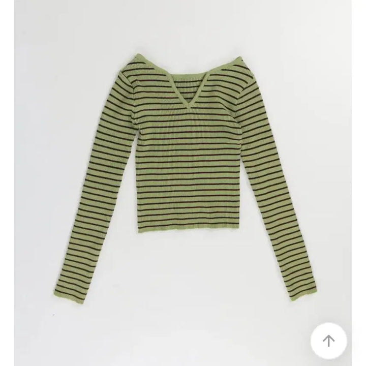 [BUNJANG] Miniopoe Striped V-Neck T-Shirt / 미니포에 스트라이프 브이넥 티셔츠 새상품