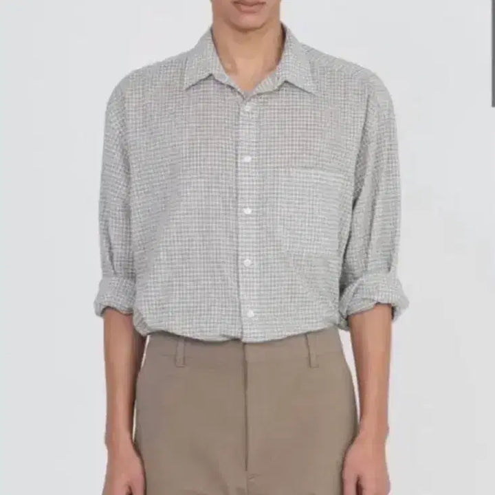 [BUNJANG] Brown Yakad Ivory Check Shirt / [3] 브라운야드 아이보리 체크 셔츠