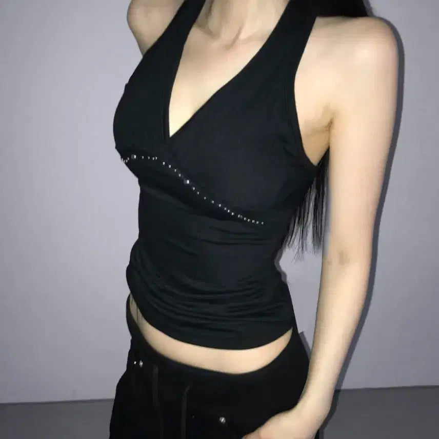 [BUNJANG] D.A TOWN Entop Halter Top / 디에이타운 엔탑 홀터 탑
