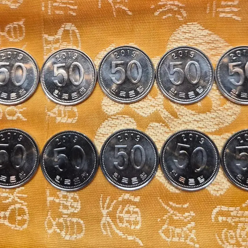 [BUNJANG] 1997 50 Won Coin 10-Piece Set / 2019년 50원 동전 10개 세트