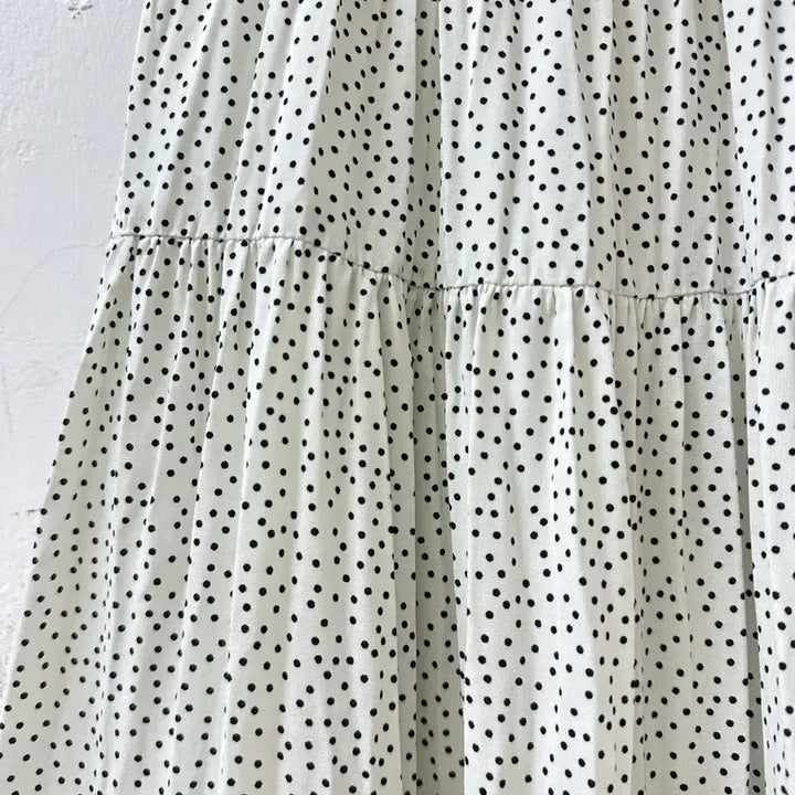 [BUNJANG] Urban Research Dot Tiered Long Skirt / 일본빈티지 어반리서치 도트 땡땡이 티어드 롱 스커트