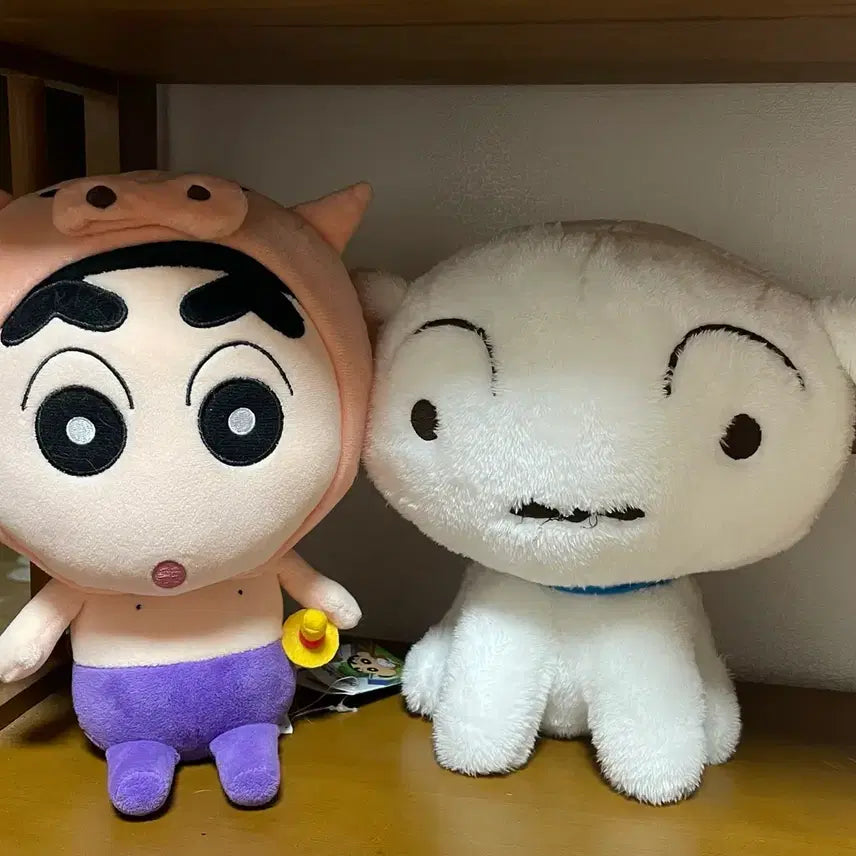 [BUNJANG] Crayon Shin-chan Buriburiemon &amp; Shiro Plush Set / 일괄) 부리부리몬짱구+흰둥이 인형