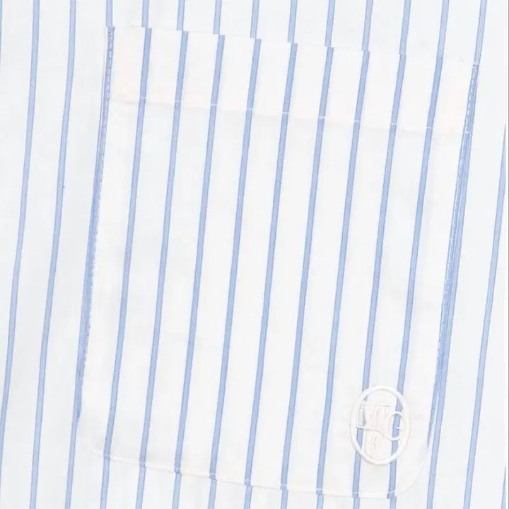 [BUNJANG] Marithe Francois Girbaud Oversized Unisex Shirt Blue Stripe / 새상품 마리떼프랑소와저버 오버사이즈 유니섹스 셔츠