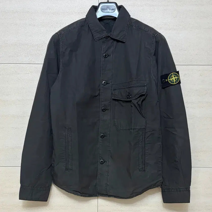[BUNJANG] Stone Island Garment Dyed Overshirt (Dark Gray) / 스톤아일랜드 가먼트 다이드 오버셔츠 90