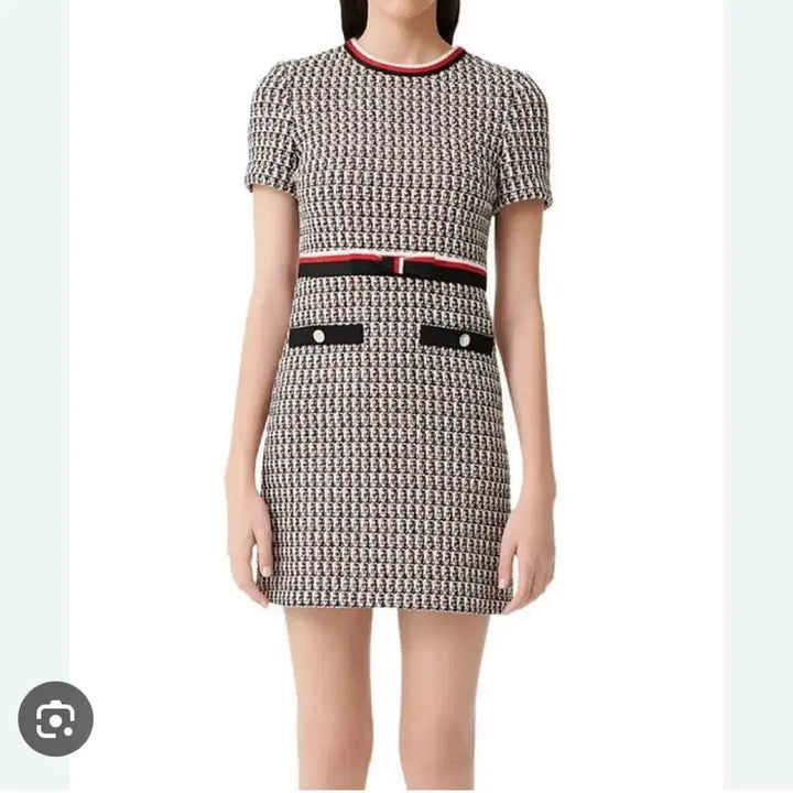 [BUNJANG] Maje Tweed Mini Dress / 마쥬 트위드 미니 반팔 하객룩 원피스 36사이즈