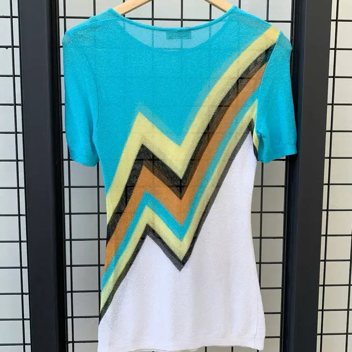 [BUNJANG] Missoni Sport Knit Top T-Shirt / 미쏘니 스포츠 니트 탑 반팔 티셔츠