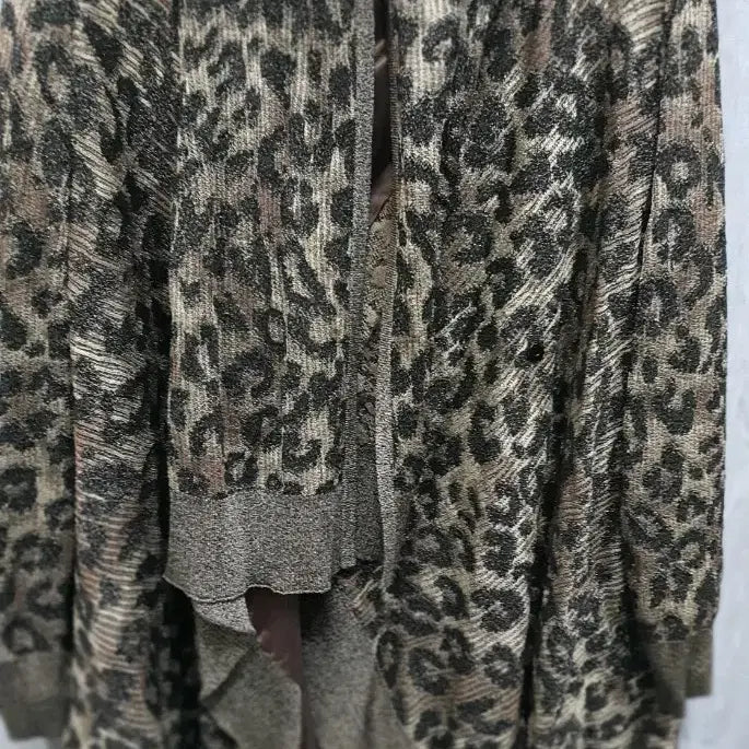 [BUNJANG] St. John Leopard Open Cardigan / St.John 세인트존 레오파드 오픈 카디건 S