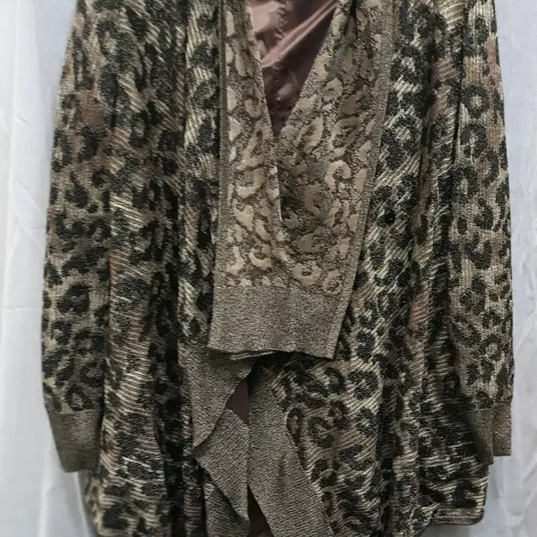 [BUNJANG] St. John Leopard Open Cardigan / St.John 세인트존 레오파드 오픈 카디건 S