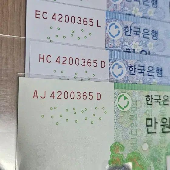 [BUNJANG] Rare Serial Number Twin Set / 희귀번호 미사용 연번 5쌍둥이 2종 세트 일괄